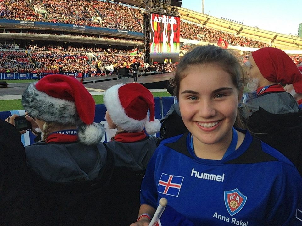 Anna Rakel skoraði í sínum fyrsta landsleik.