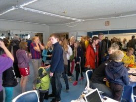 Fjölmargir lögðu leið sína í KA-heimilið sl. laugardag.