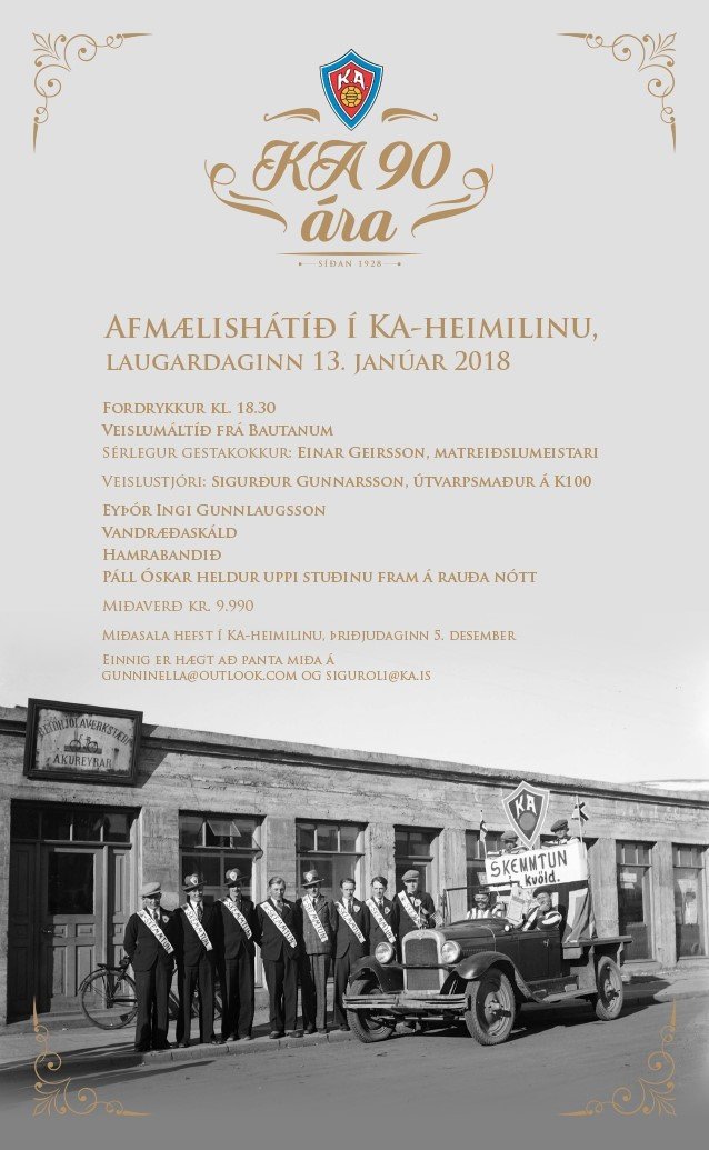 Miðasala á 90 ára afmæli KA