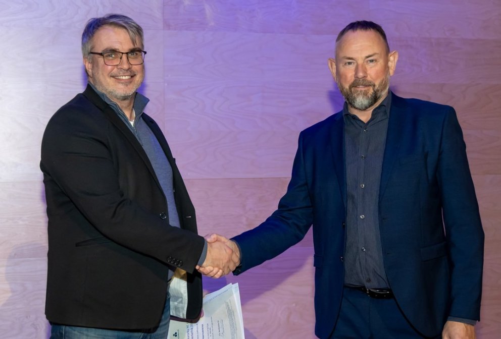 Sævar Pétursson framkvæmdarstjóri KA og Eyþór Björnsson forstjóri Norðurorku