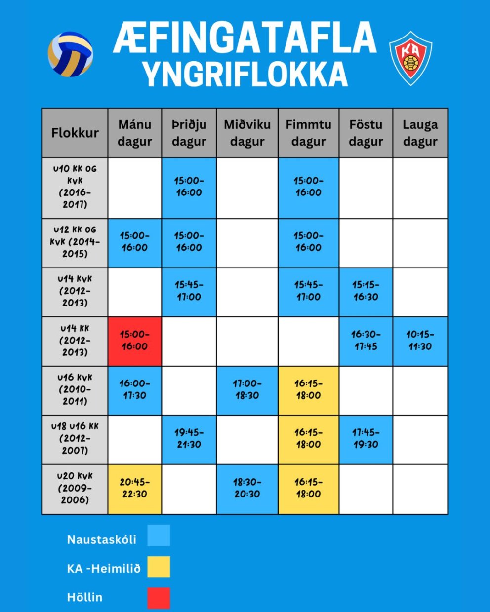 Blakæfingar vetrarins hefjast á mánudaginn
