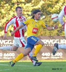 Grímsi fagnar markinu góða (mynd: Þórir Tryggva)