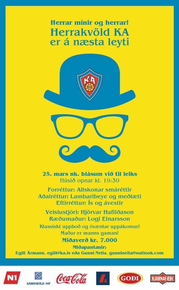 Herrakvöld KA - miðasala er hafin!