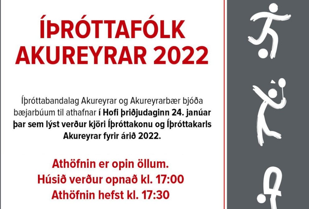 Íþróttafólk Akureyrar valið í dag