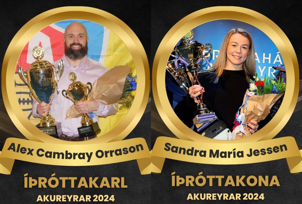 Alex og Sandra íþróttafólk Akureyrar 2024