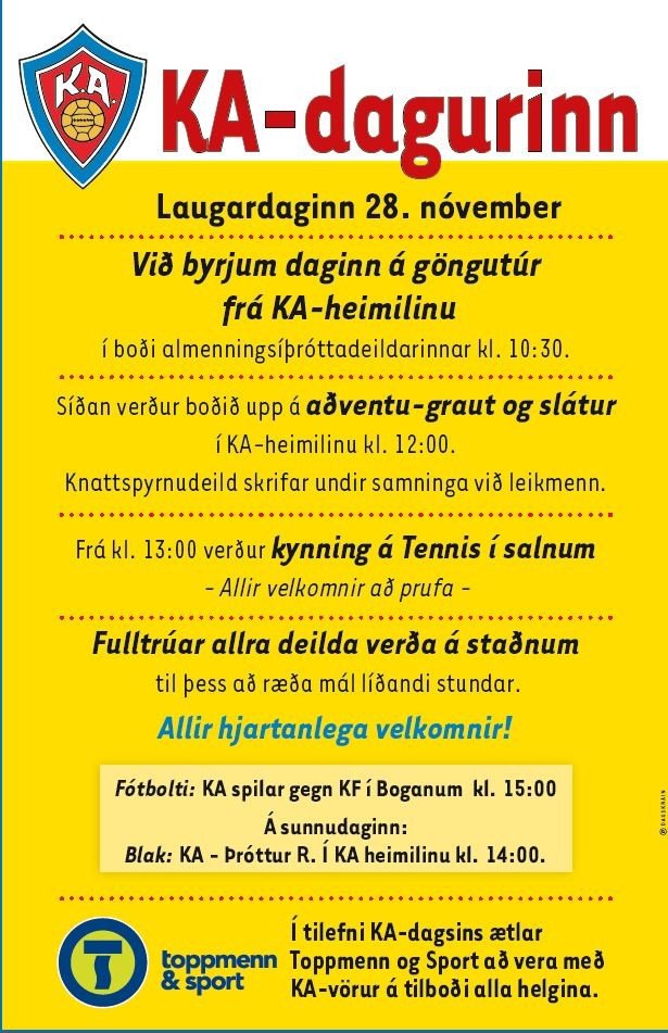 KA-dagurinn er á morgun
