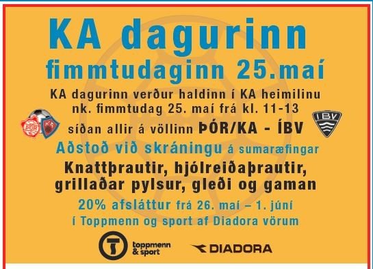 KA dagurinn er á fimmtudaginn