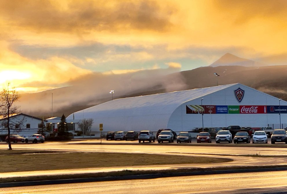 Félagssvæði KA er að taka breytingum (mynd: EBF)