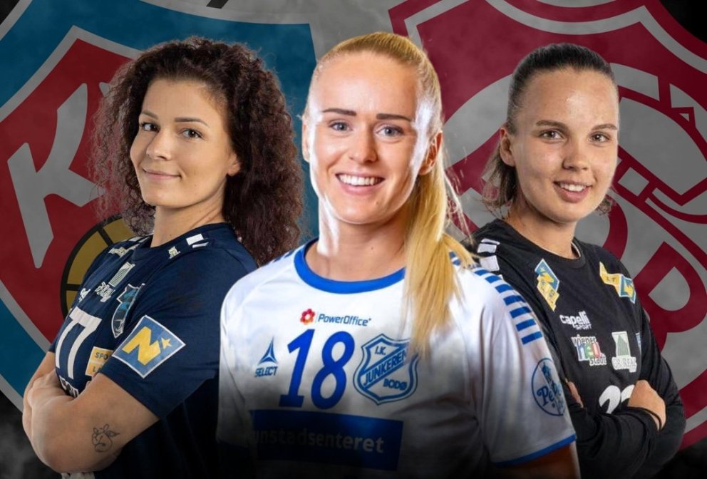 Velkomnar norður! Frá vinstri Anna Petrovics, Trude Håkonsen og Bernadett Leiner