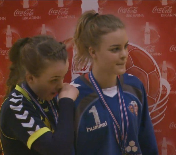 Una Karen og Arnrún Eik í viðtali eftir leikinn