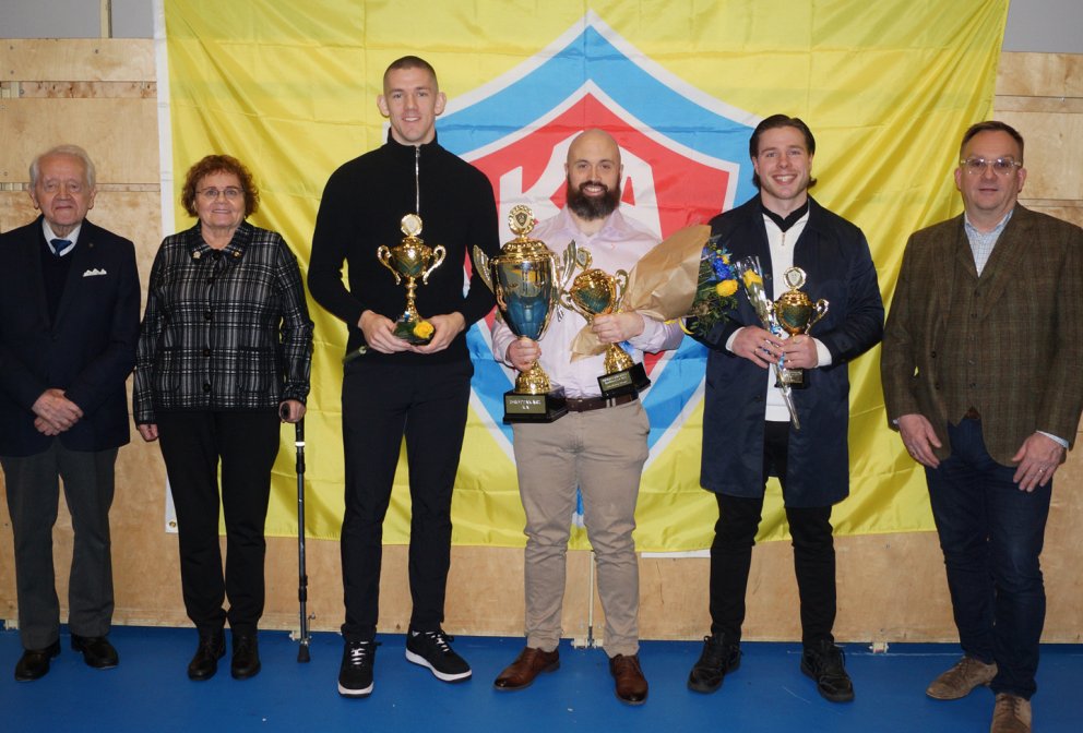 Efstu þrír í kjörinu ásamt formönnum