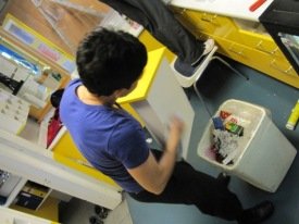 Þegar þrifin stóðu sem hæst!