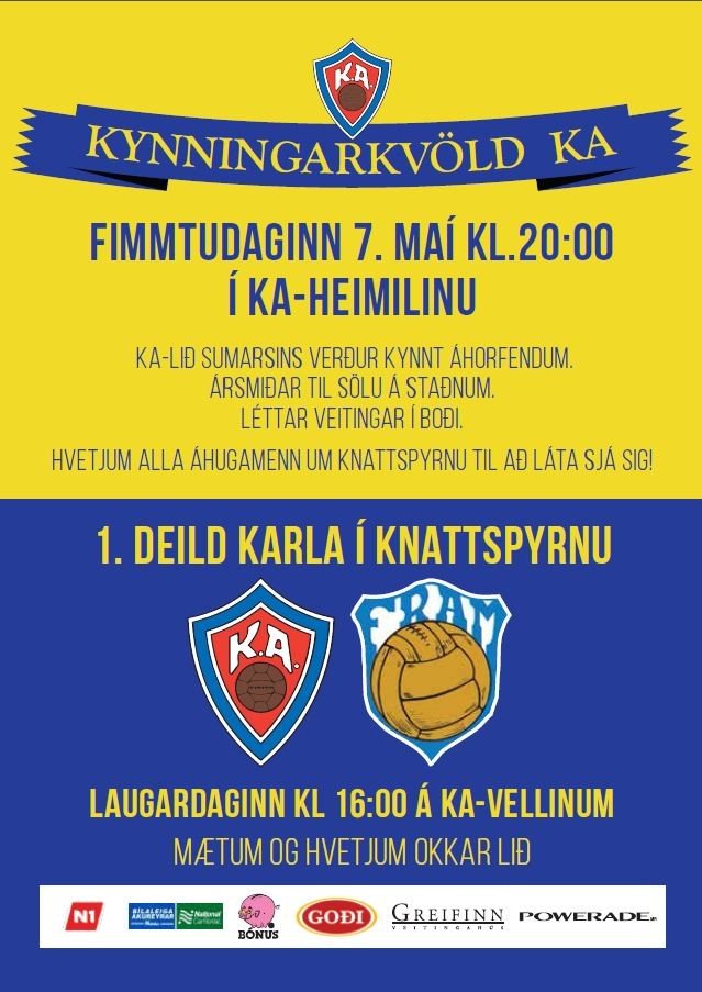 Kynningarkvöld í kvöld - Leikur á laugardaginn