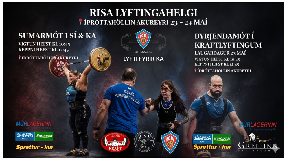 Risa lyftingadeildarhelgi í Íþróttahöllinni um helgina
