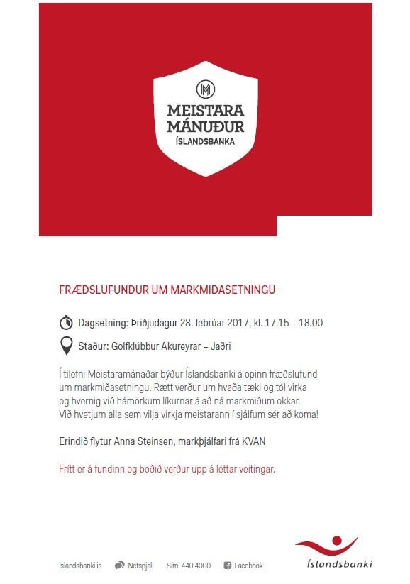 Meistaramánuður - markmiðafundur í Golfskálanum