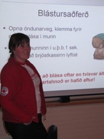 Frá námskeiðinu í kvöld