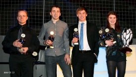 Þeir Íþróttamenn sem tilnefndir voru sem Íþróttamaður KA f.v Hans faðir Helgu, Gunnar Valur, Daníel &hellip;