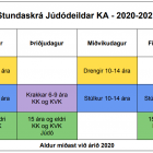 Æfingatafla 2020 - uppfærð 27.september 2020