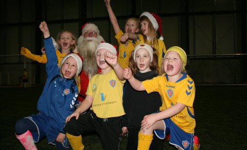 Það var mikil leikgleði í 7. kvenna í dag.