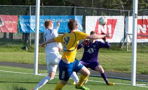 Stefán að skora fyrsta markið. Mynd/Sævar Geir