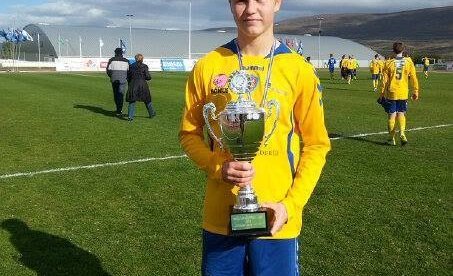 Dalvíkingurinn Viktor Daði skoraði tvö mörk.