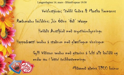Það verður stuð á laugardaginn!