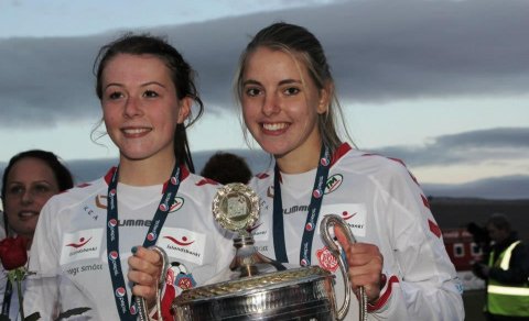 Sandra María og Lára Einars.