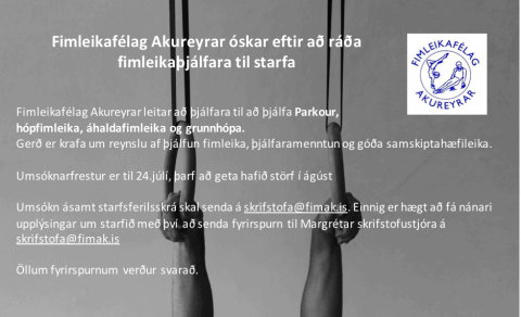 FIMAK óskar eftir að ráða fimleikaþjálfara til starfa