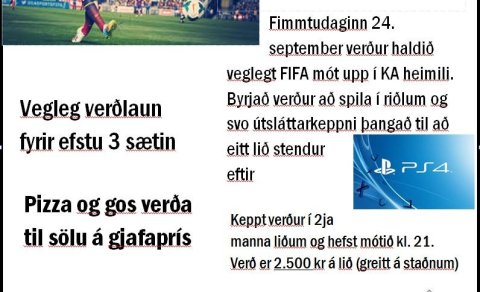 FIFA mót í KA-heimilinu