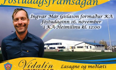 Góður matur og góður ræðumaður á föstudaginn!