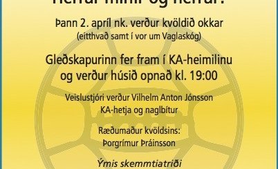 Herrakvöld KA er á laugardaginn