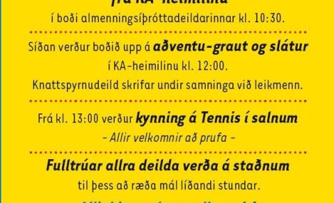 KA-dagurinn er á morgun