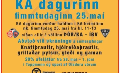 KA dagurinn er á fimmtudaginn