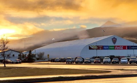 Félagssvæði KA er að taka breytingum (mynd: EBF)