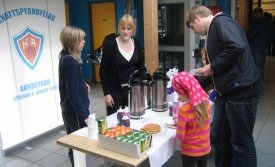 Kaffiborðið var vinsælt....