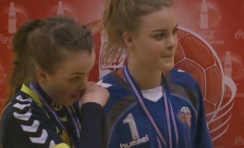 Una Karen og Arnrún Eik í viðtali eftir leikinn