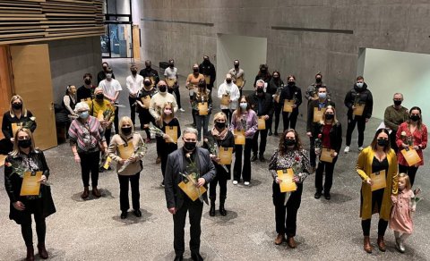 Frá styrkúthlutuninni í gær (mynd: KEA.is)