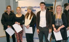 Fimm af sex landsliðsmönnum KA í handbolta á árinu 2011. Mynd: Þórir Tryggvason.