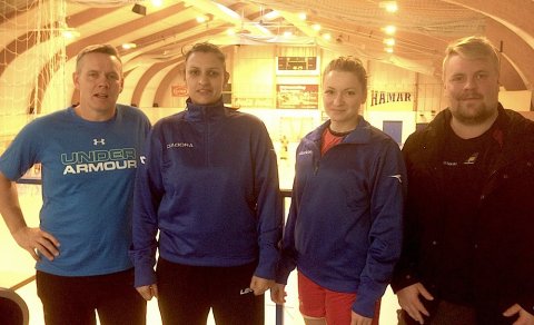 Á myndinni eru Jóhann, Nadia, Paula og Gunnar!