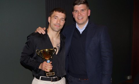 Hallgrímur og Hjörvar Maronsson formaður knattspyrnudeildar KA