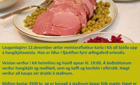 Hangikjötsveisla í KA-heimilinu á laugardag