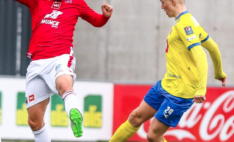 Daníel í baráttunni í sumar. / Mynd - Fotbolti.net