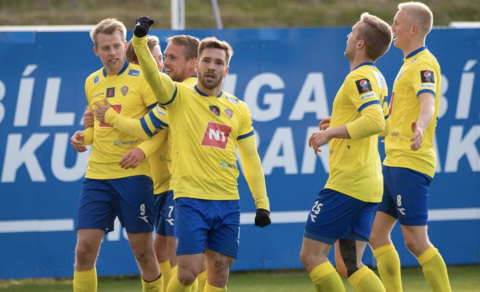 KA fagnar seinna marki sínu - Vísir / Daníel