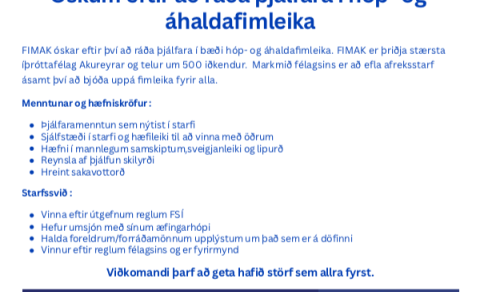 Við erum að ráða þjálfara!