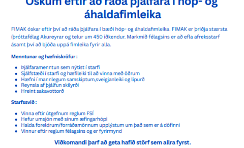 Við erum að ráða þjálfara!