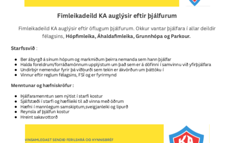 Við erum  að ráða þjálfara!