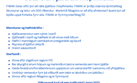Óskum eftir þjálfurum í hópfimleika