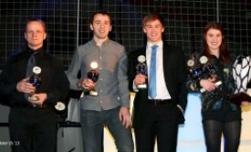 Þeir Íþróttamenn sem tilnefndir voru sem Íþróttamaður KA f.v Hans faðir Helgu, Gunnar Valur, Daníel &hellip;