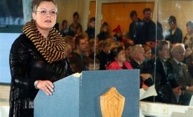 Séra Hildur Eir Bolladóttir á KA-deginum. Mynd: Þórir Tryggvason.