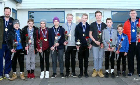 Strákarnir sáttir eftir langt ferðalag að vestan